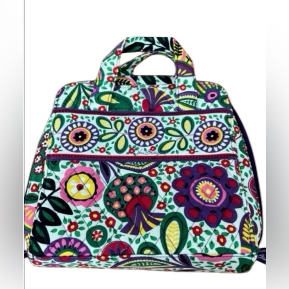 NWOT Vera Bradley Viva La Vera colorful multi purpose green floral organizer